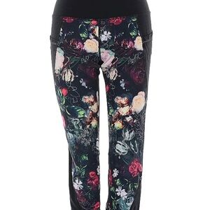 Athleta Black Floral Women's 7/8 Leggings - Excellent Condition Like New